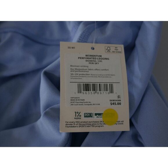 DSG Women's Momentum High Rise Perforated 7/8 Legging Peri Sky XXL - Picture 11 of 11